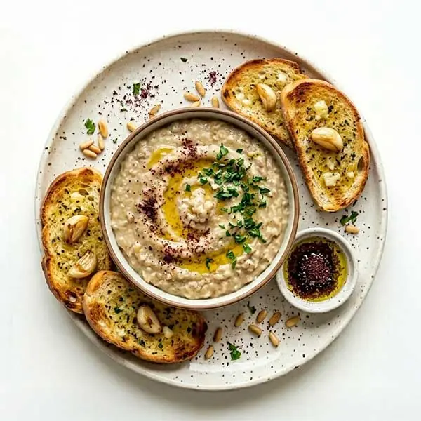 Traditional Beef Harees With Roasted Garlic bread